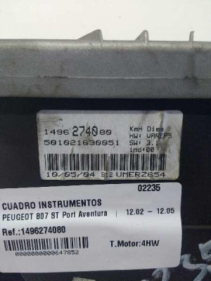 CUADRO INSTRUMENTOS, PEUGEOT, 807