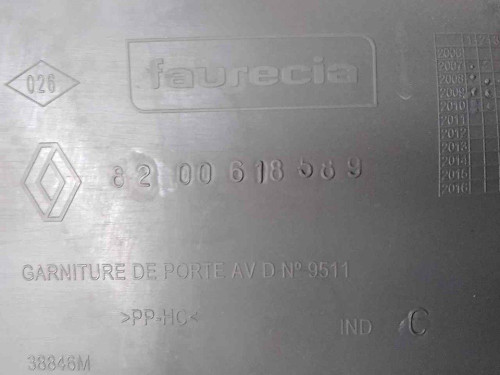 GUARNECIDO PUERTA DELANTERA DERECHA RENAULT KANGOO II (F/KW0) 