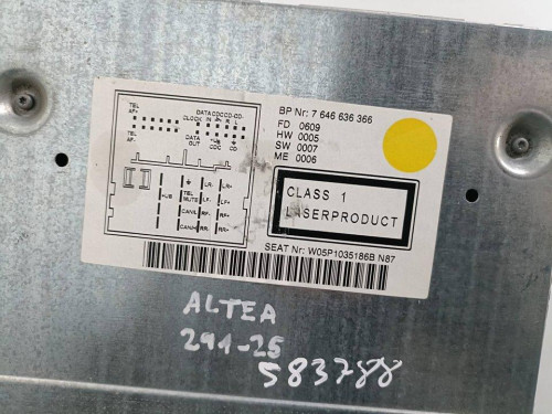  SISTEMA AUDIO / RADIO CD SEAT ALTEA XL (5P5) 