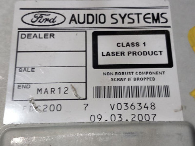 SISTEMA AUDIO / RADIO CD, FORD, S-MAX (CA1)