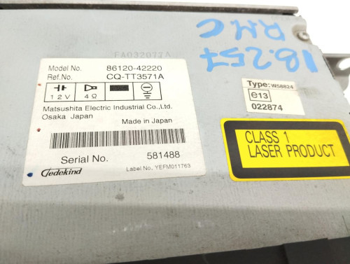 SISTEMA AUDIO / RADIO CD Toyota RAV4 (A3) 