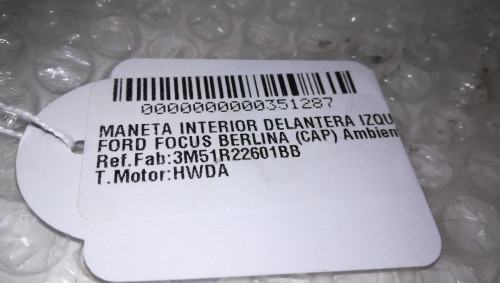  MANETA INTERIOR DELANTERA IZQUIERDA FORD FOCUS BERLINA (CAP) 