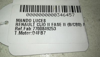 MANDO LUCES, RENAULT, CLIO II FASE II (B/CB0)