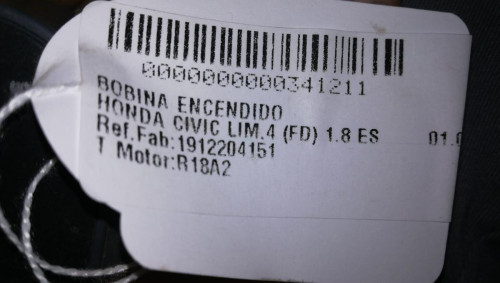  BOBINA ENCENDIDO HONDA CIVIC 5 PUERTAS (FK) 