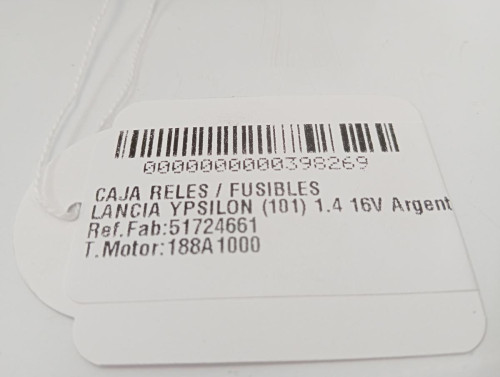  CAJA RELES / FUSIBLES LANCIA YPSILON (101) 