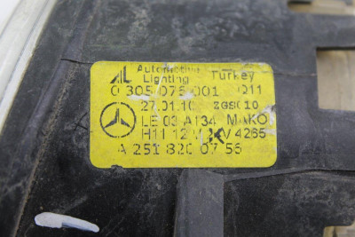 FARO ANTINIEBLA IZQUIERDO, MERCEDES-BENZ, CLASE A (BM 169)