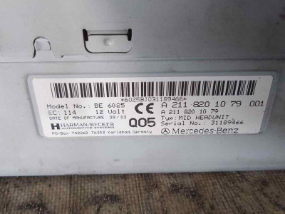 SISTEMA NAVEGACION GPS, MERCEDES-BENZ, CLASE E (BM 211) BERLINA