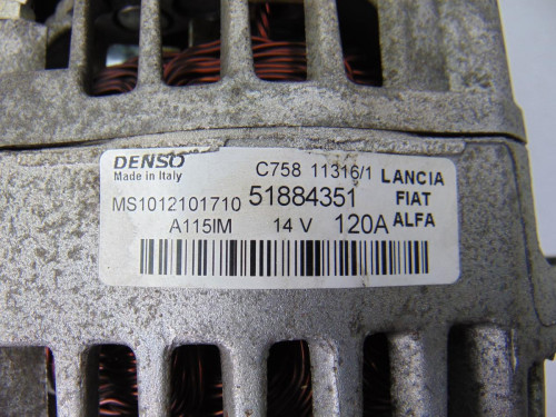  ALTERNADOR, FIAT, II TIPO (357) HATCHBACK 
