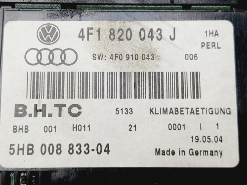 MANDO CLIMATIZADOR AUDI A6 BERLINA (4F2) 