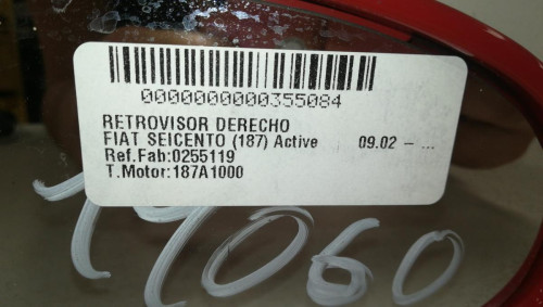  RETROVISOR DERECHO FIAT SEICENTO (187) 