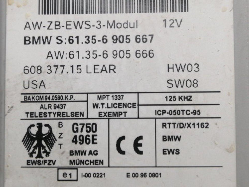  MODULO ELECTRONICO BMW SERIE 3 COUPE (E46) 