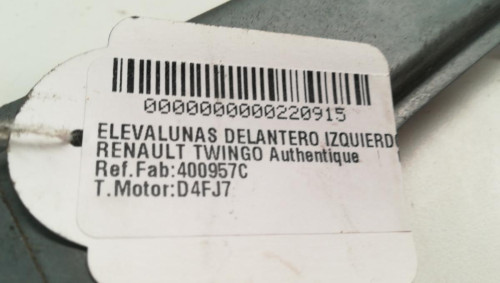  ELEVALUNAS DELANTERO IZQUIERDO RENAULT TWINGO II 