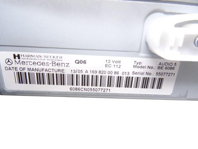 SISTEMA AUDIO / RADIO CD, MERCEDES-BENZ, CLASE B (BM 245)