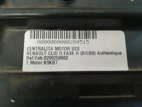 CENTRALITA MOTOR UCE RENAULT CLIO II FASE II (B/CB0) 