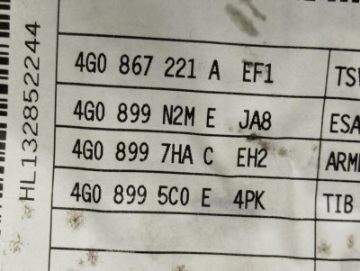 GUARNECIDO PUERTA TRASERA IZQUIERDA, AUDI, A6 AVANT (4G5)