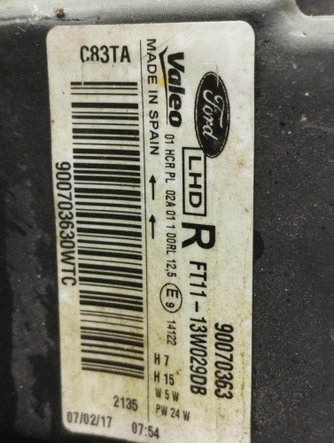 FARO DERECHO Ford TRANSIT CONNECT (CHC) 