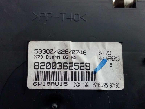  CUADRO INSTRUMENTOS, RENAULT, VEL SATIS (BJ0) 