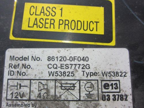  SISTEMA AUDIO / RADIO CD TOYOTA COROLLA VERSO (R1) 