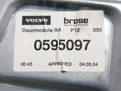 ELEVALUNAS TRASERO DERECHO, VOLVO, V50 FAMILIAR