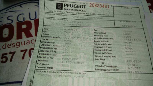  PEUGEOT 306 3/5 PT. / 4 PT. (S2) 