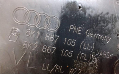 GUARNECIDO PUERTA DELANTERA IZQUIERDA, AUDI, A4 BERLINA (8K2)