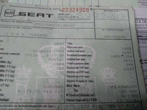  SEAT IBIZA (6K1) 