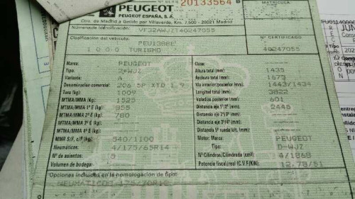  PEUGEOT 206 