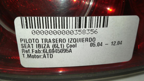  PILOTO TRASERO IZQUIERDO SEAT IBIZA (6L1) 