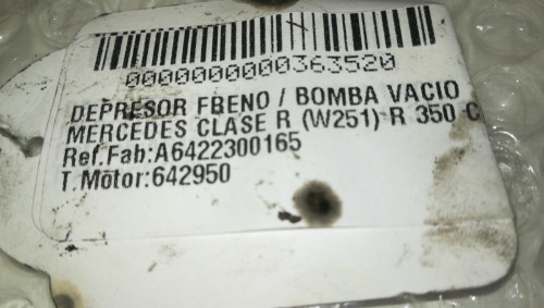 DEPRESOR FRENO / BOMBA VACIO MERCEDES-BENZ CLASE R (BM 251) 