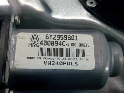 ELEVALUNAS DELANTERO DERECHO, VOLKSWAGEN, POLO IV (9N1)