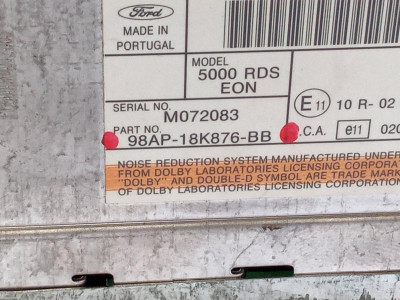 SISTEMA AUDIO / RADIO CD, FORD, FOCUS BERLINA (CAK)
