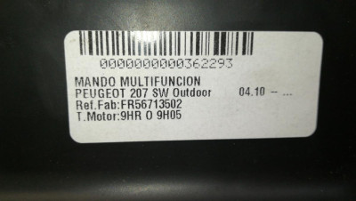 MANDO MULTIFUNCION, PEUGEOT, 207 SW