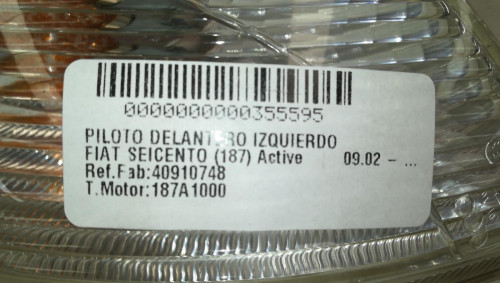  PILOTO DELANTERO IZQUIERDO Fiat SEICENTO (187) 