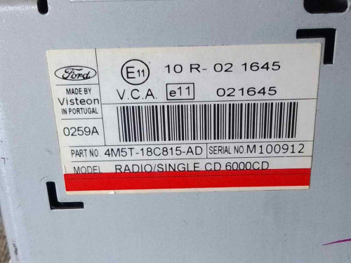 SISTEMA AUDIO / RADIO CD FORD FOCUS BERLINA (CAP) 