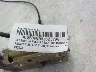 CERRADURA PUERTA DELANTERA DERECHA, RENAULT, ESPACE IV (JK0)
