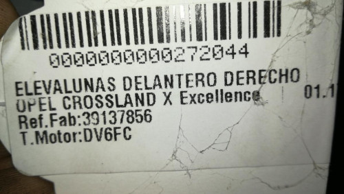 ELEVALUNAS DELANTERO DERECHO Opel CROSSLAND X 