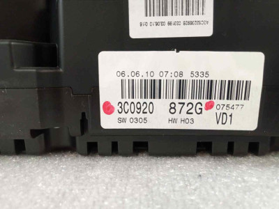 CUADRO CUENTA KILOMETROS, VOLKSWAGEN, PASSAT VARIANT (3C5)