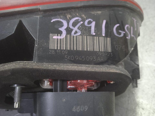  PILOTO TRASERO IZQUIERDO INTERIOR, VOLKSWAGEN, GOLF VI (5K1)(10.2008) 