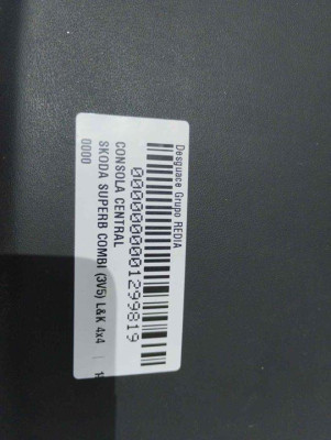 CONSOLA CENTRAL, SKODA, SUPERB COMBI (3V5)
