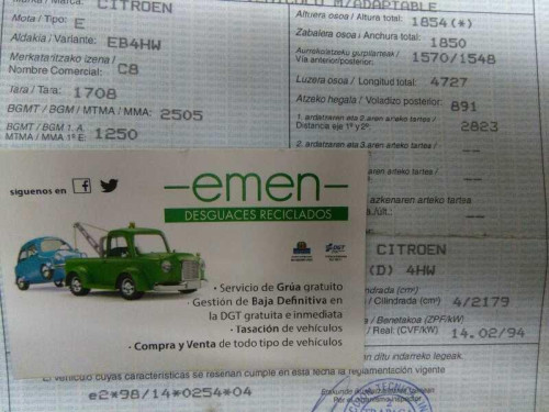 CITROEN C8 