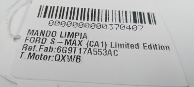MANDO MULTIFUNCION, Ford, S-MAX (CA1)