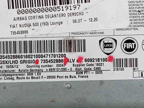  AIRBAG DE RODILLAS FIAT 500 (150) BERLINA 
