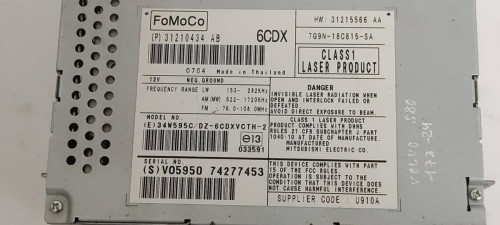 SISTEMA AUDIO / RADIO CD Volvo S80 BERLINA 