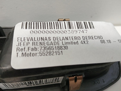  ELEVALUNAS DELANTERO DERECHO JEEP RENEGADE (BU) 