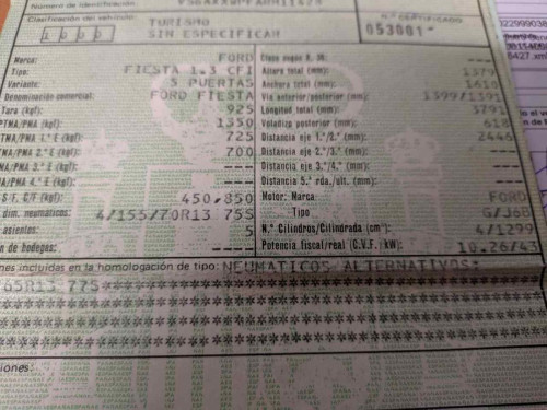  FORD FIESTA (CBK) 