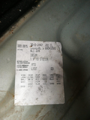 SEAT IBIZA (6L1) 