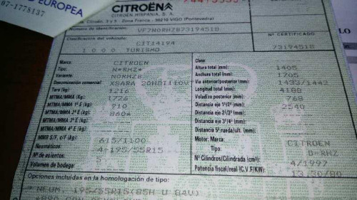  CITROEN XSARA BERLINA 