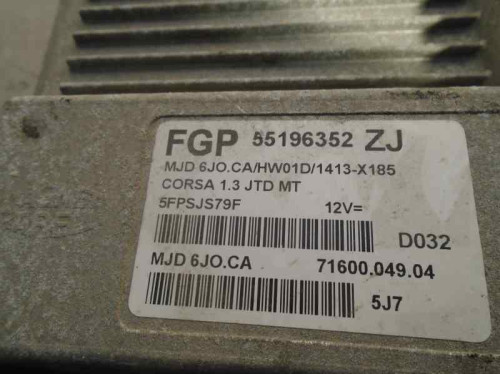  CENTRALITA MOTOR UCE OPEL CORSA C 