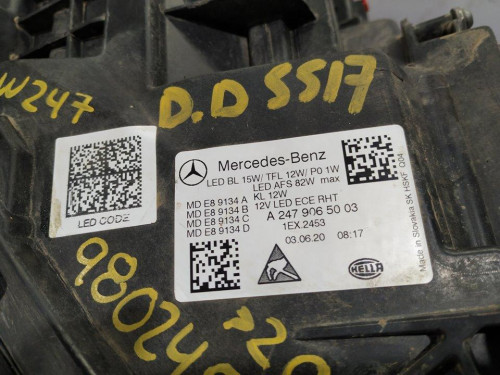  FARO DERECHO MERCEDES-BENZ CLASE B (BM 247) 
