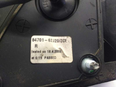 RETROVISOR DERECHO, SUZUKI, SWIFT BERLINA (RS/MZ)